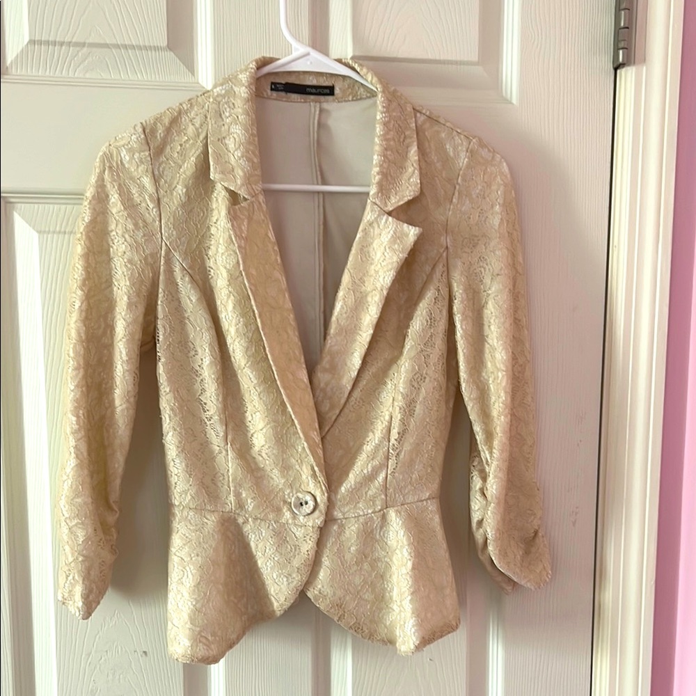 Elegant Cream Blazer by [Brand]
